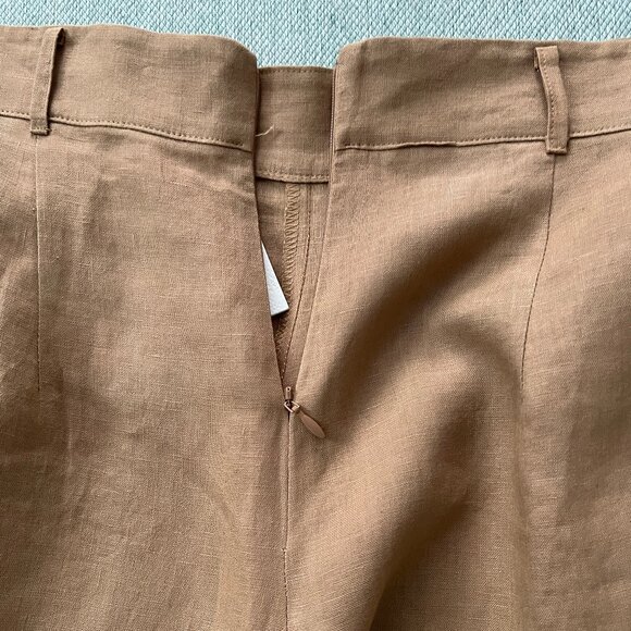 ANTHROPOLOGIE x RUMER LINEN PALAZZO PANTS WARM CAMEL SIZE L* ( MUST READ ) - Picture 4 of 13